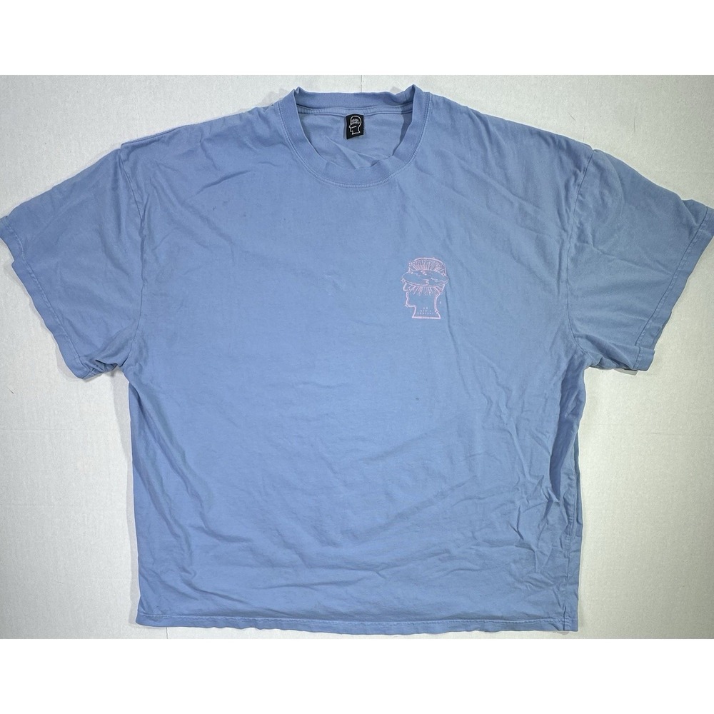 Brain Dead Studios T-Shirt Blue Pink Logo Graphic Los Angeles Streetwear XXL